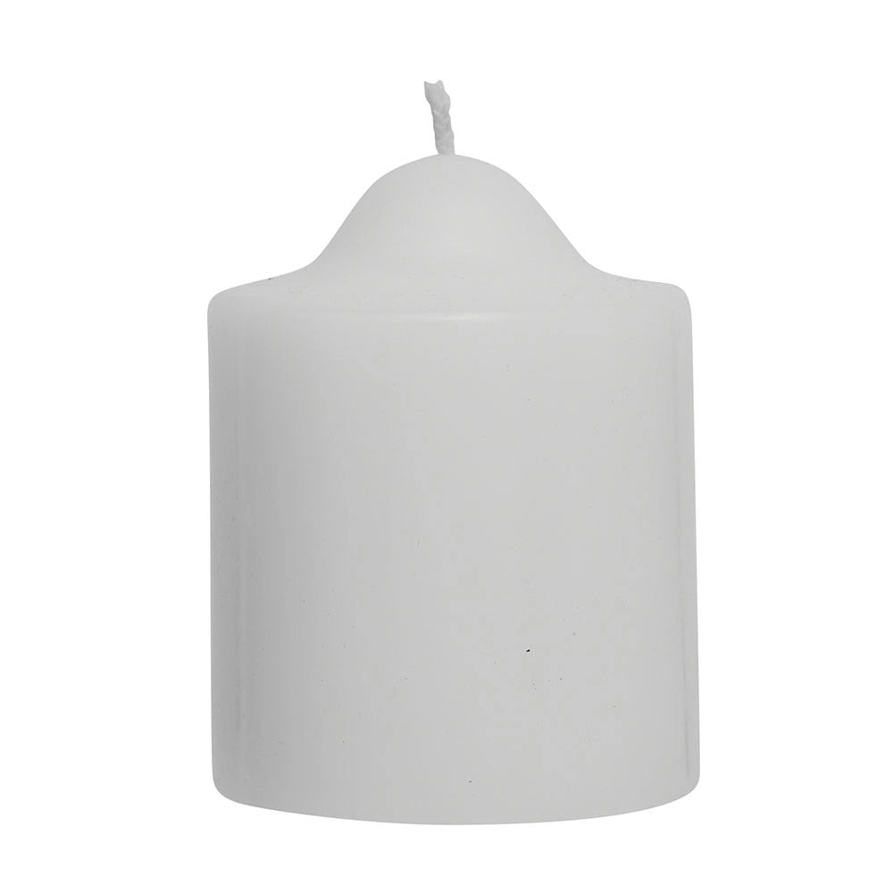 48x Premium Church Candle Pillar Candles White Unscented Lead Free 24Hrs - 5*10cm 3