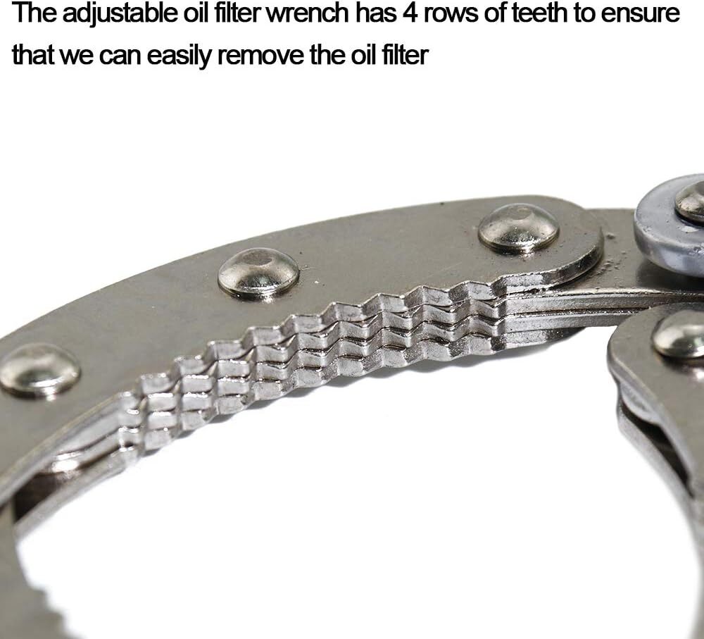 Adjustable Oil Filter Wrench Universal Handcuff Style Remover Tool Spanner Non-Slip 7
