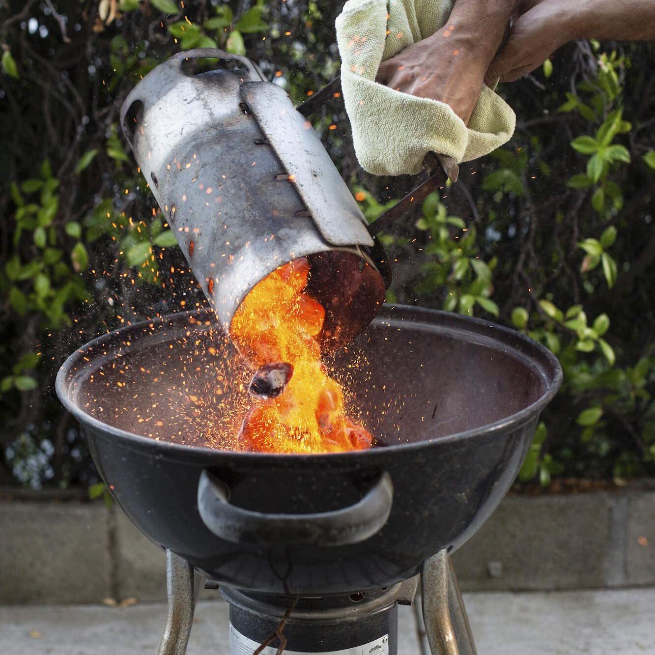 Large Chimney Starter Firewood Quick Rapid Charcoal Lighter Stove For Barbecue 4