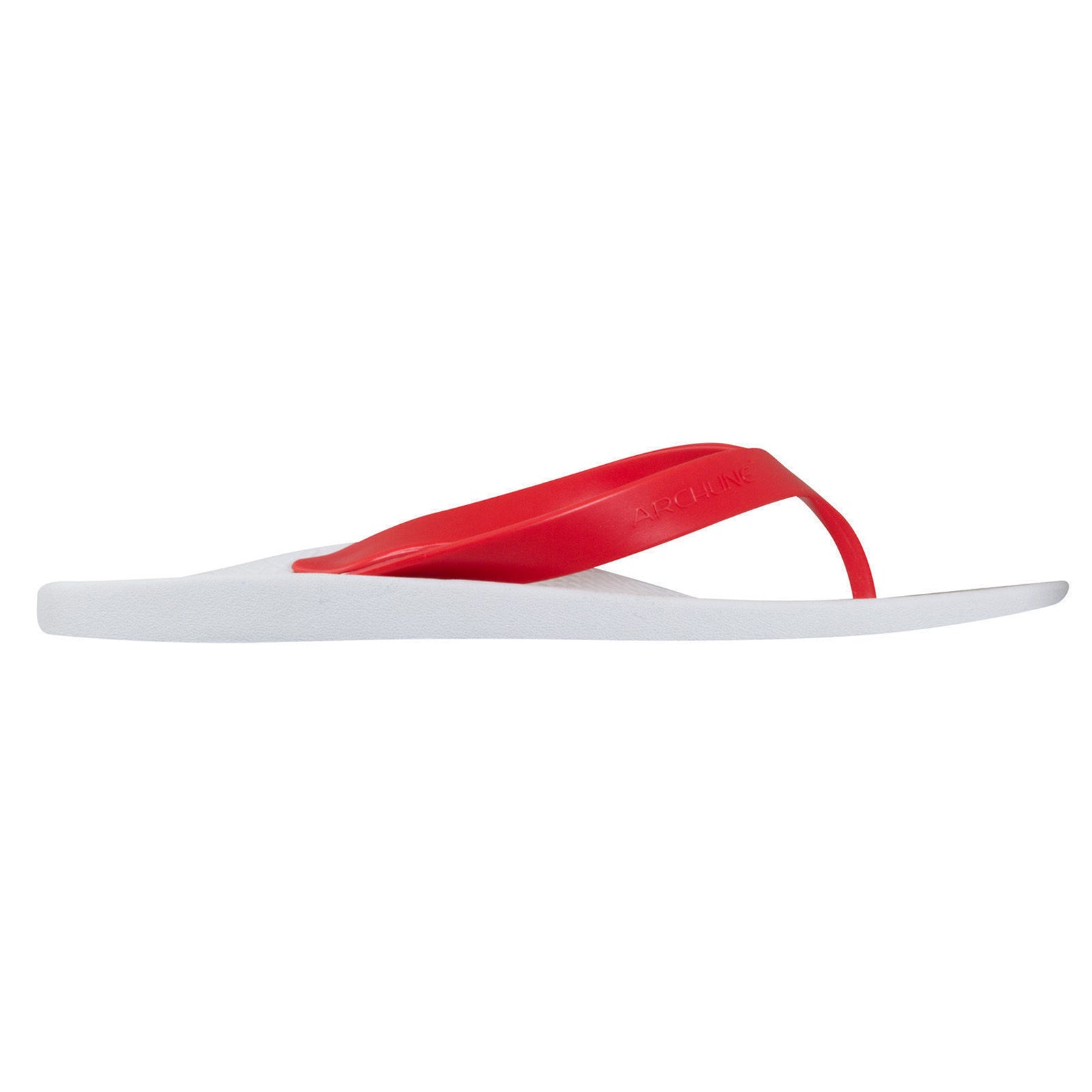 ARCHLINE Flip Flops Orthotic Thongs Arch Support Shoes Footwear - White/Red - EUR 36 4