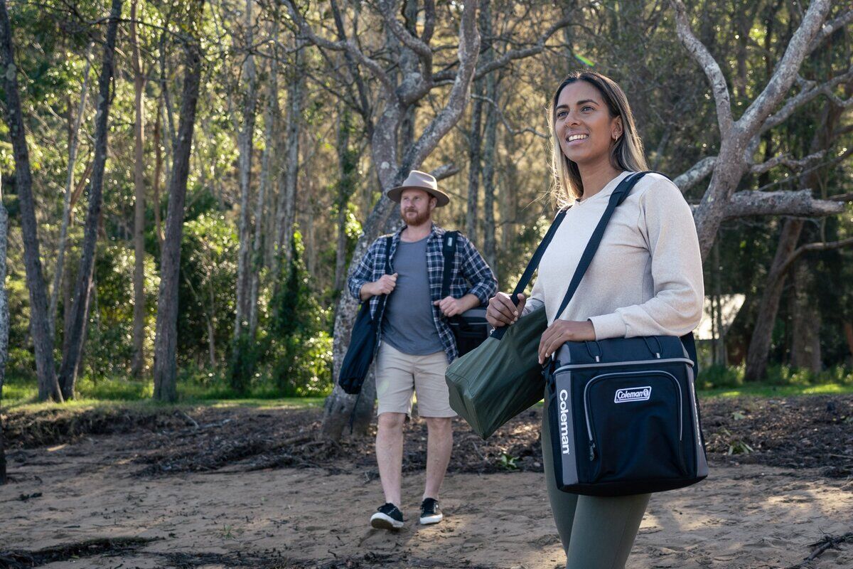 Coleman 30 Can Soft Cooler Insulated Outdoor Camping Picnic Bag in Black 7