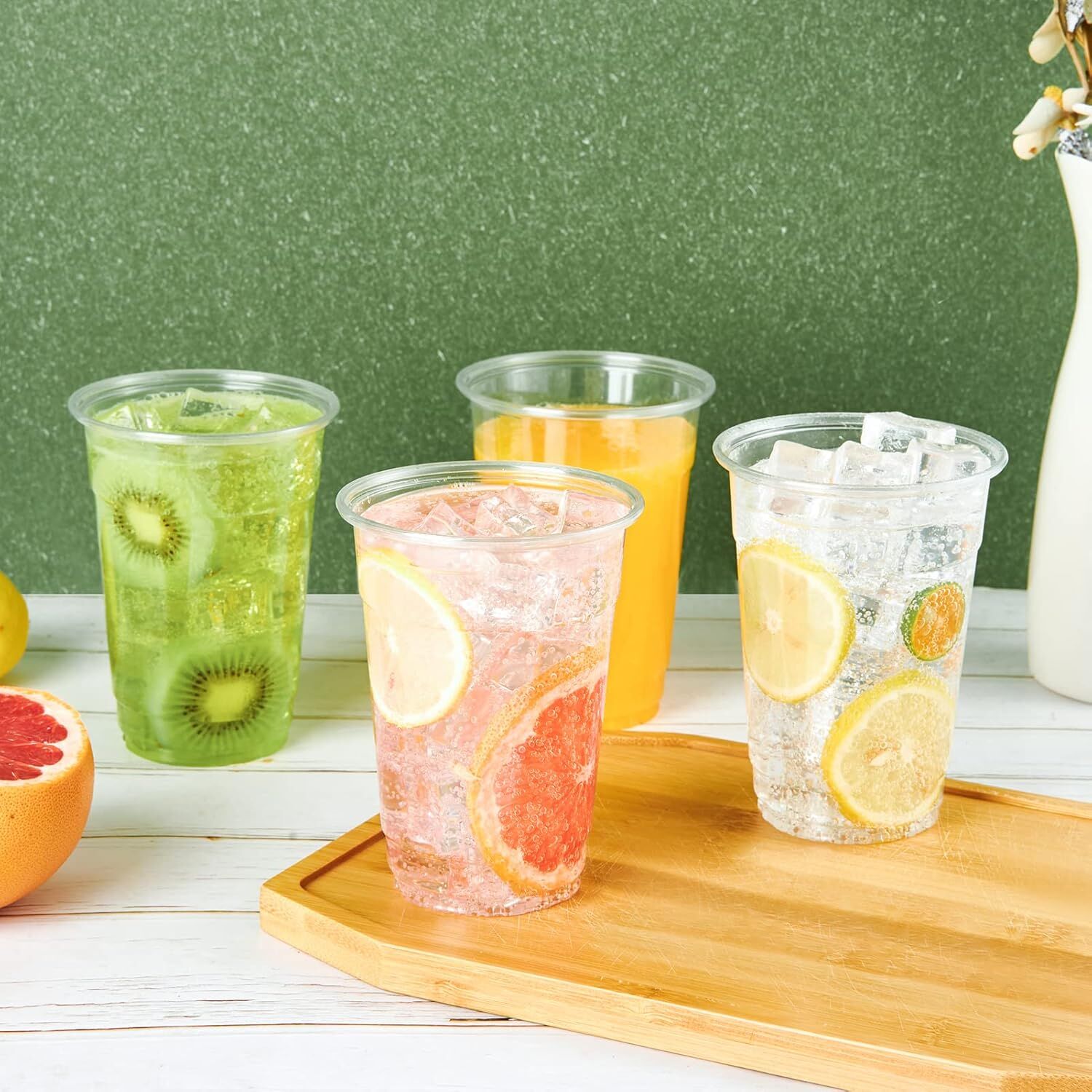 540x 16oz (480ml) Premium Plastic Clear Cups Extra Strong PET BPA Free 5