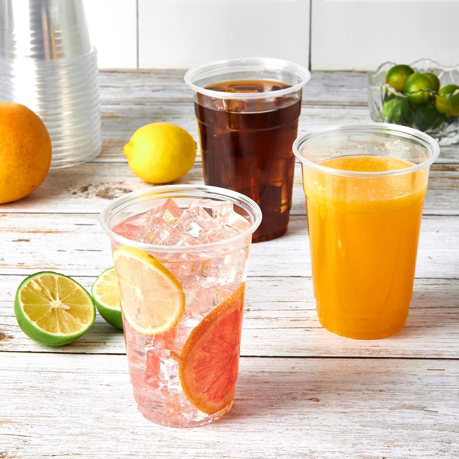 540x 16oz (480ml) Premium Plastic Clear Cups Extra Strong PET BPA Free 8