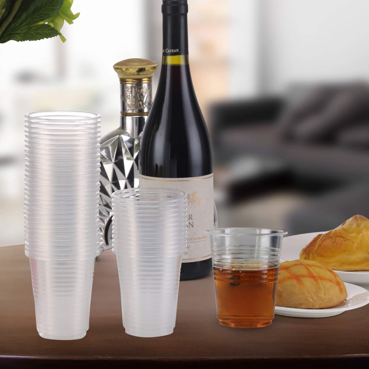 2400x 6oz (180ml) Premium Plastic Clear Cups Extra Strong PET BPA Free 6