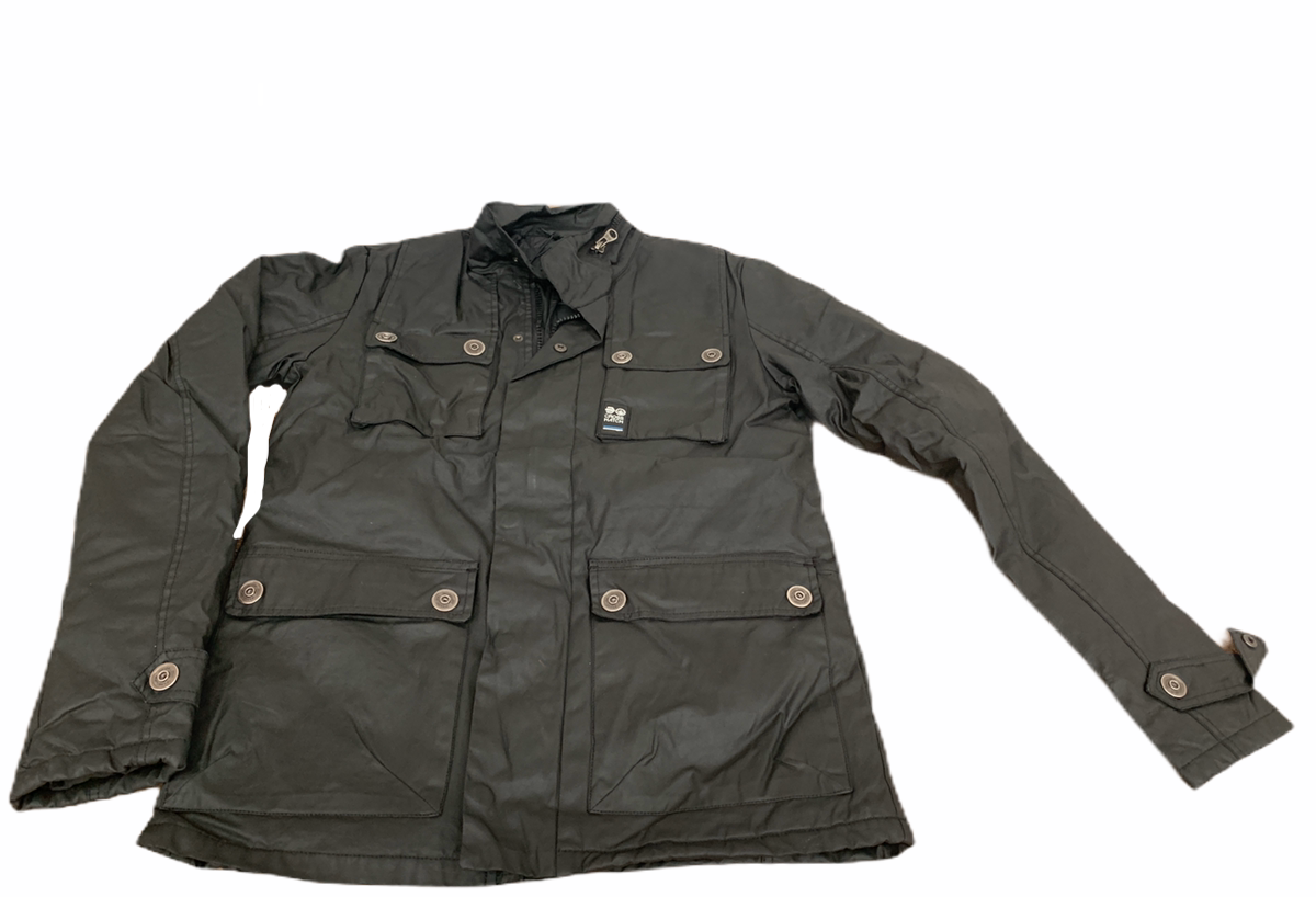 Crosshatch Mens Vinyl Quilted Jacket Warm Winter Joseph Style - Black - Medium 7