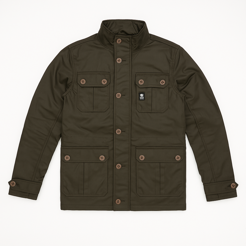 Crosshatch Mens Vinyl Quilted Jacket Warm Winter Joseph Style - Black - Medium 4
