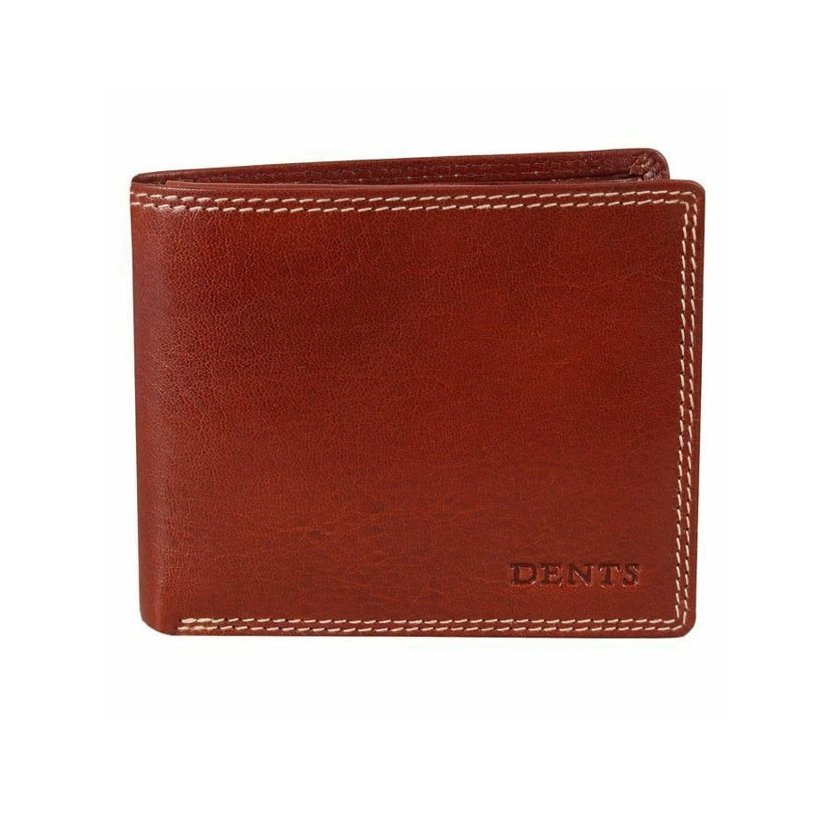 DENTS WALLET Genuine Italian LEATHER Mens Credit Card Holder Bifold GIFT BOX - 6