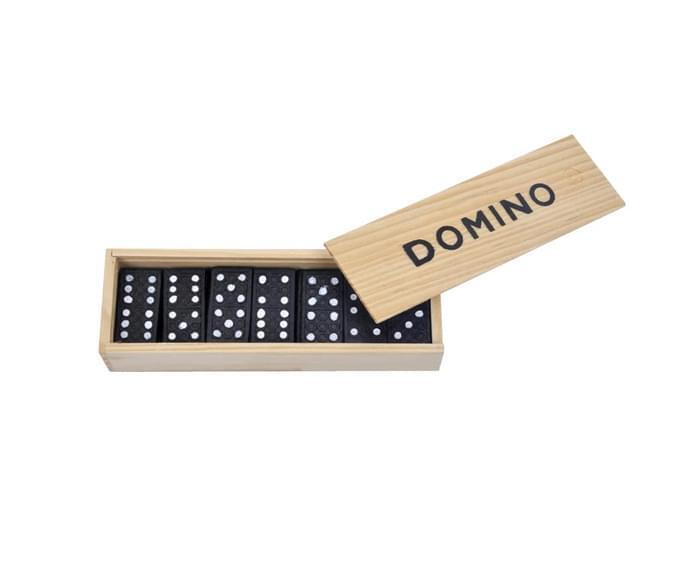 Domino Set Wooden Box Kids Children Traditional Toy 28 Dominoes 9