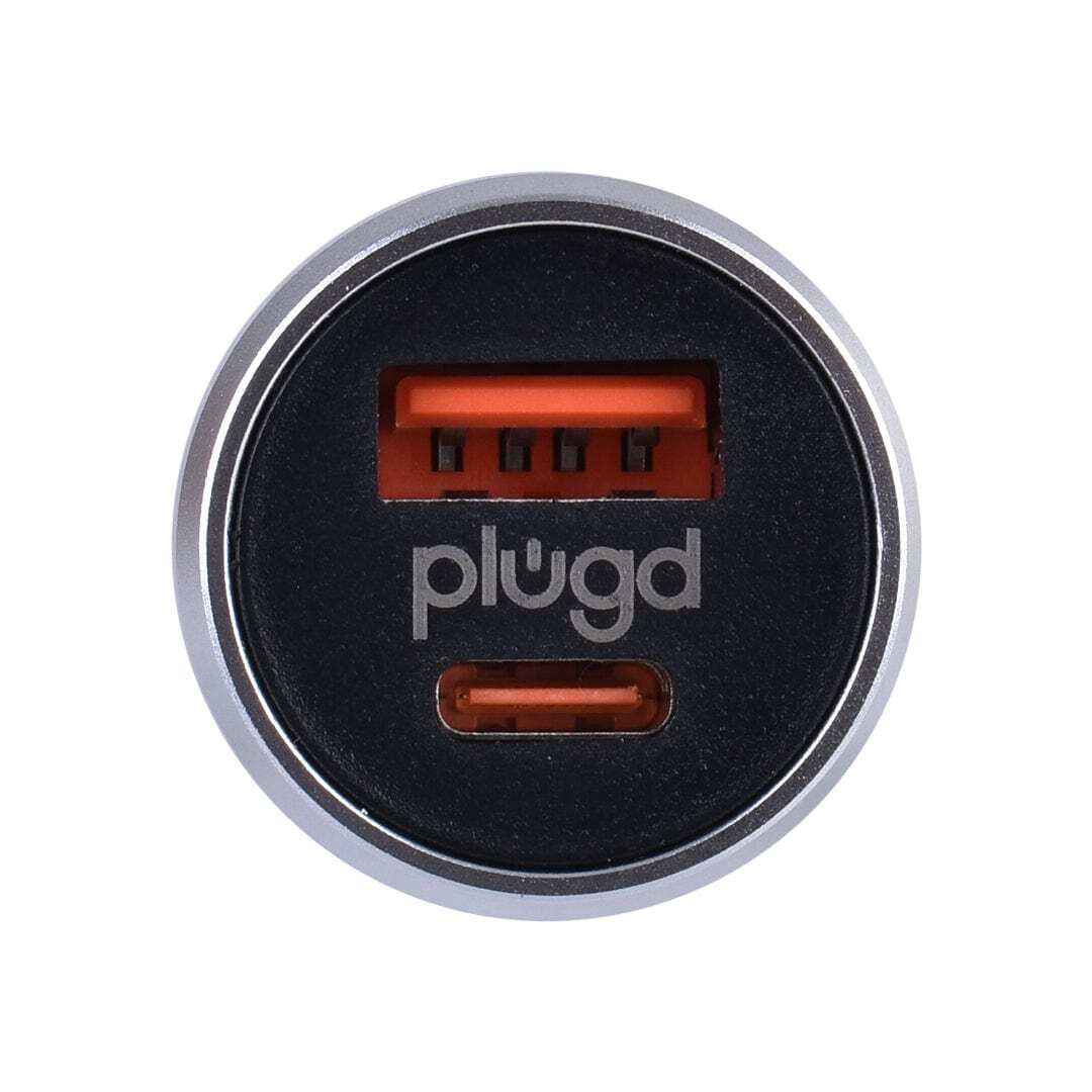 30W USB-A & USB-C Dual Port Quick Charge Car Charger for Android & iOS 3
