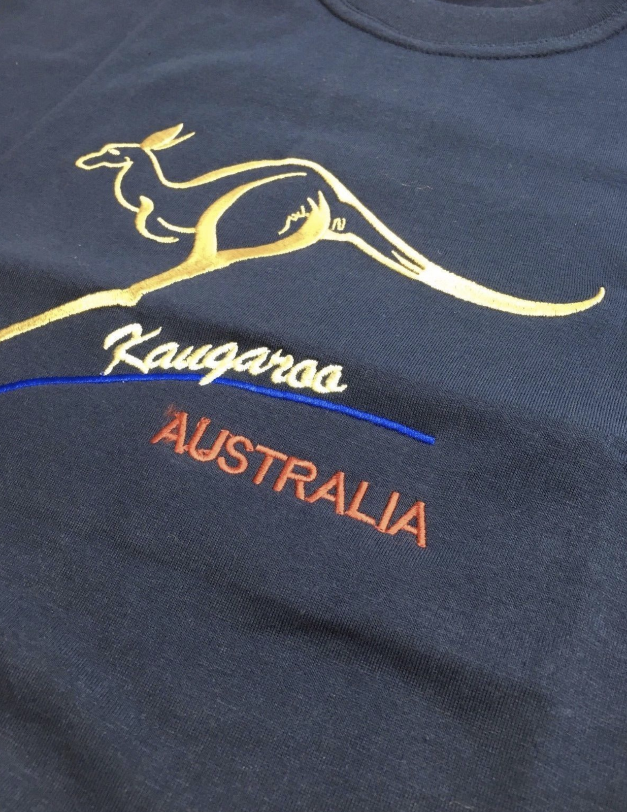 Adult Australian Kangaroo T Shirt Australia Day 100% Cotton Souvenir Tee Top - Navy - XL 4