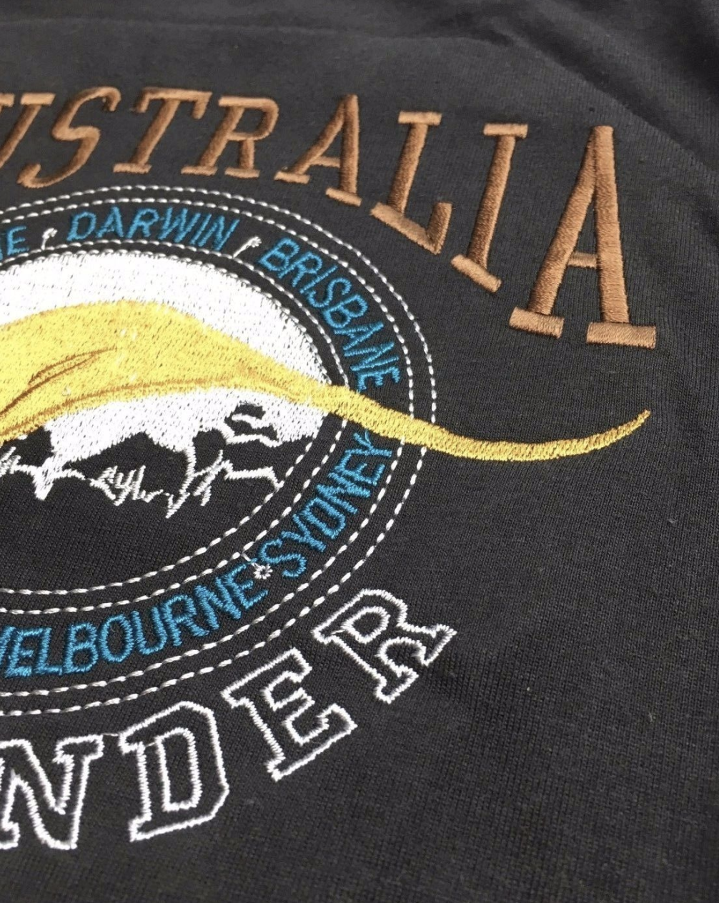 Adult Australia Kangaroo T Shirt Australia Day Souvenir Tee Top 100% Cotton - White - XXL 4
