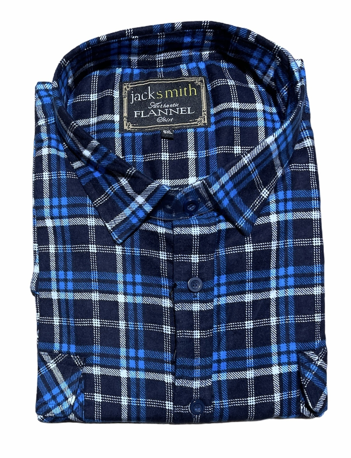 Mens Flannelette Long Sleeve Shirt 100% Cotton Check Authentic Flannel - Full Placket - Turquoise/Black - M 7