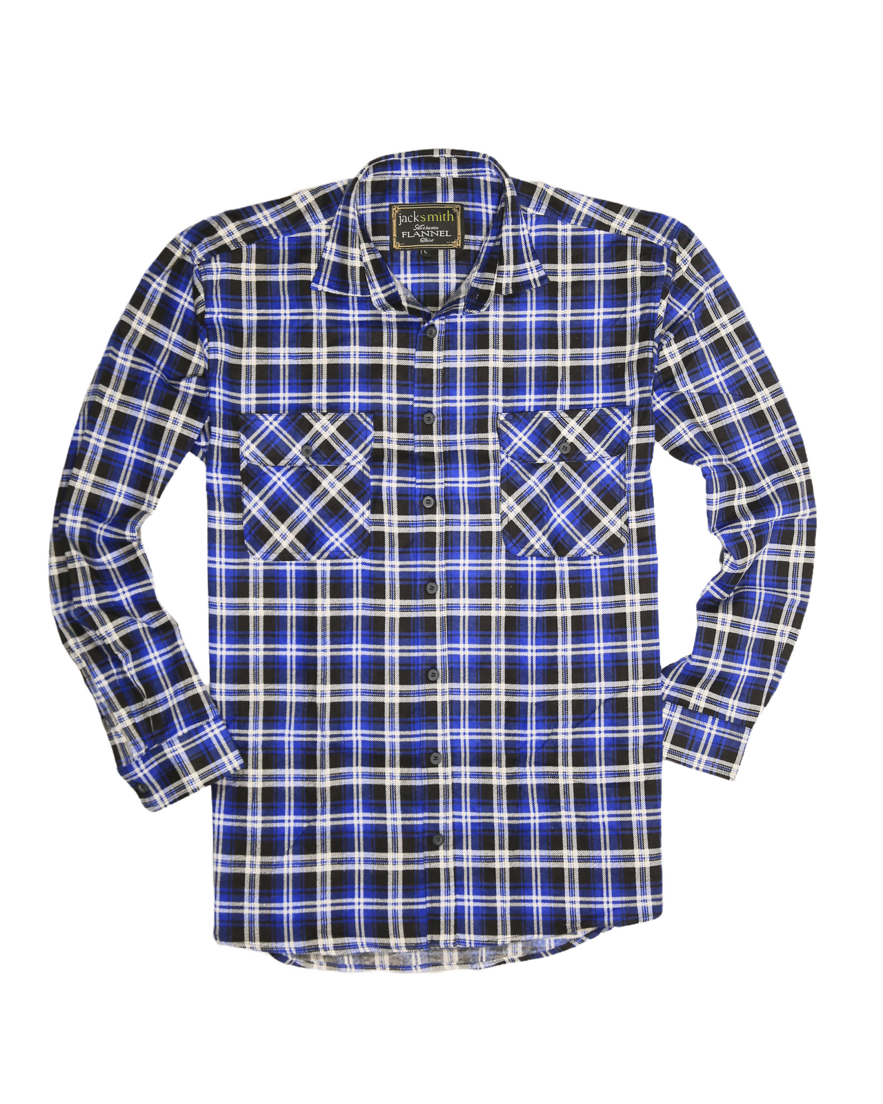 Mens 100% Cotton Flannelette Shirt Long Sleeve Check Authentic Flannel - Denim - L 4
