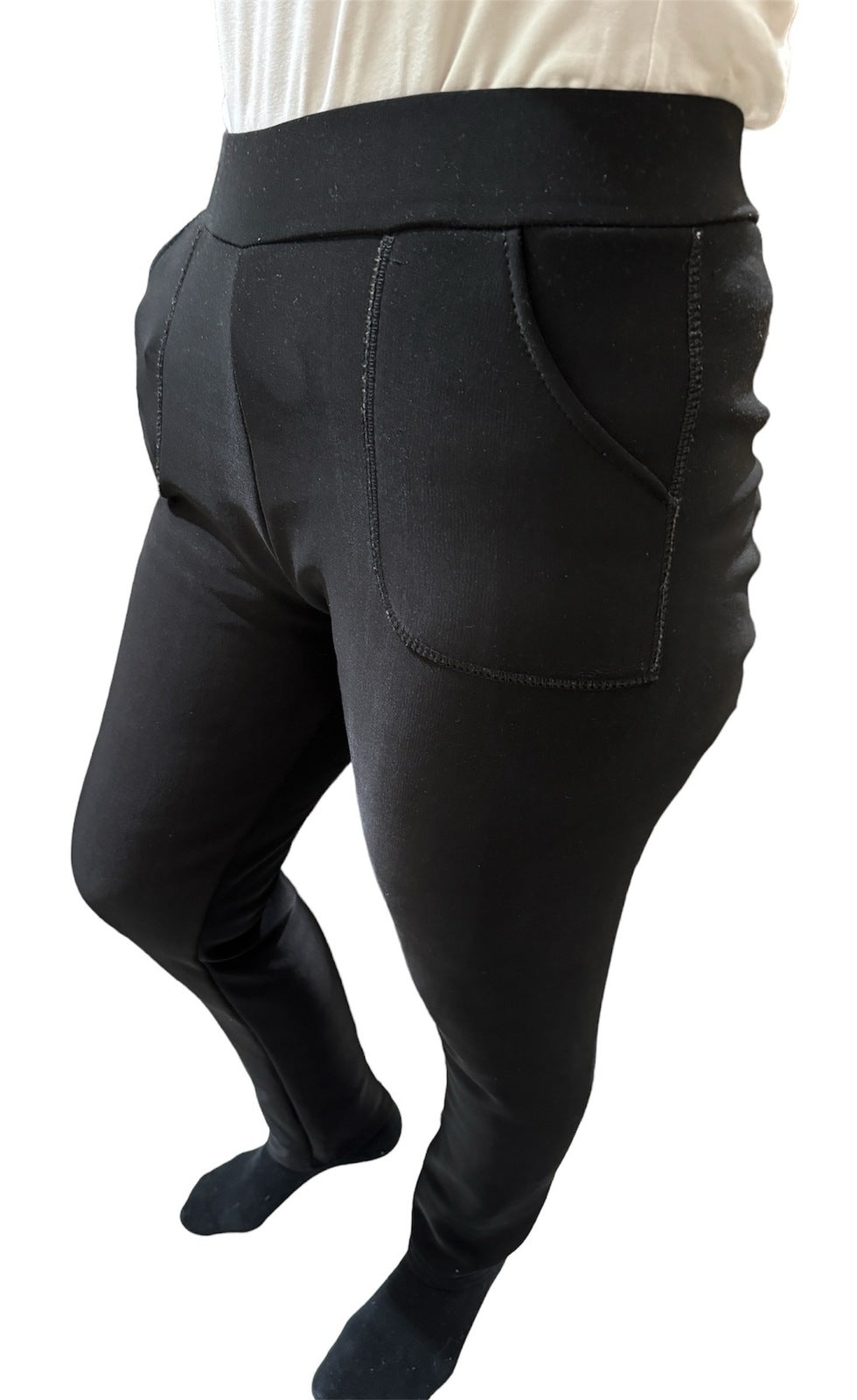 Ladies Fur Lined Thermal Leggings Womens Warm Winter Pants Stretch Skinny Leg - S/M 6