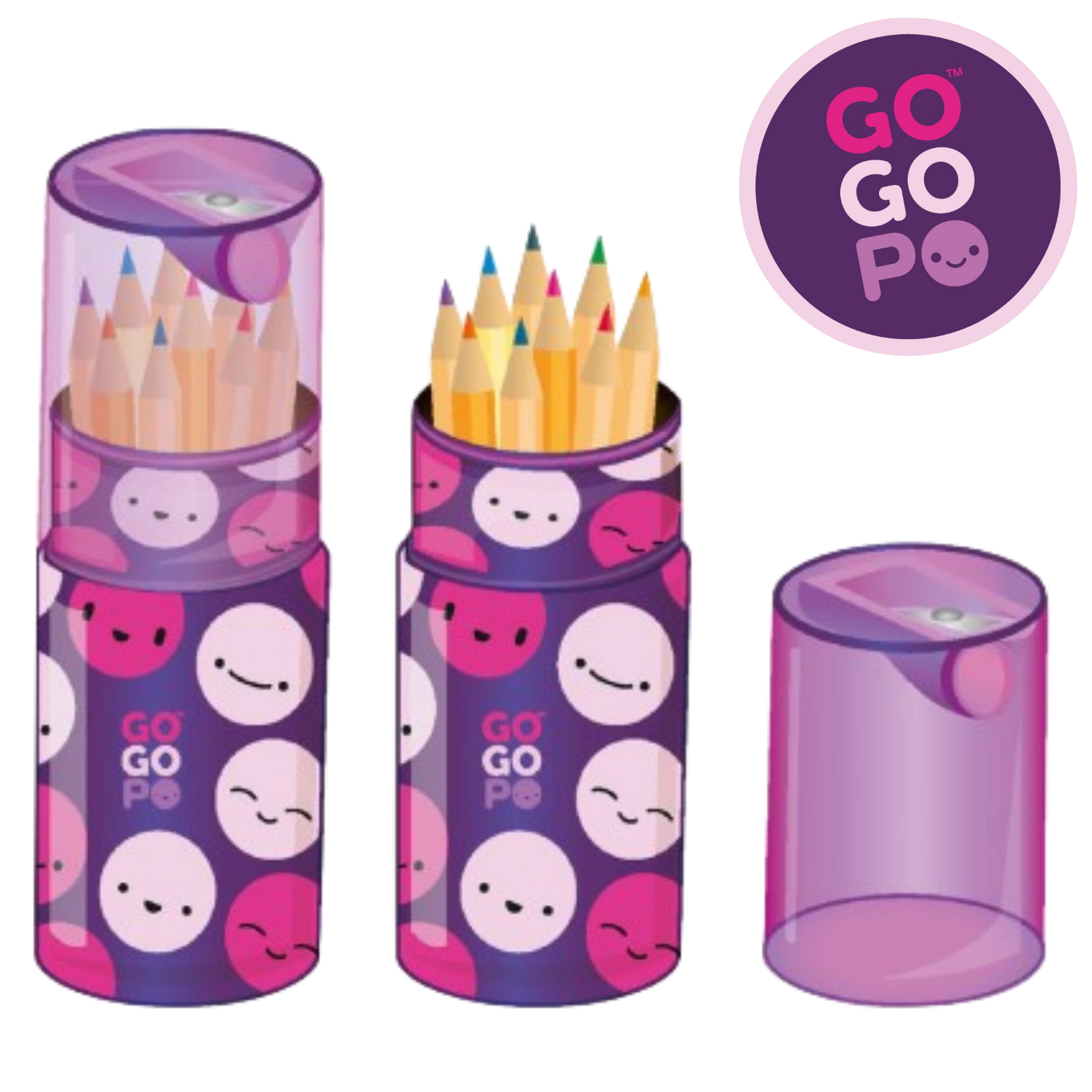 GoGoPo 12 Pencils in Tube Colour Pencils Art Craft Case Sharpener Gift 3