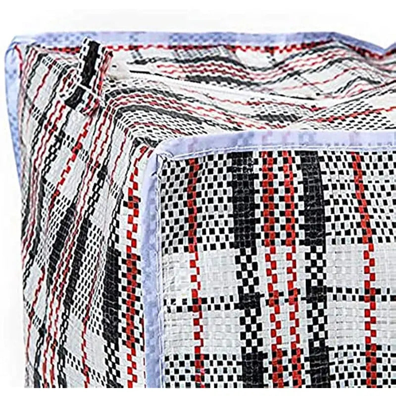 1x Large Stripe Bag Packing Storage Strip Zip Shopping Travel Check House Moving 78cm x 90cm x 25cm 4