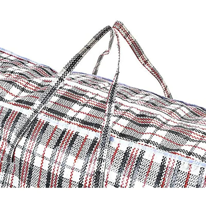 1x Large Stripe Bag Packing Storage Strip Zip Shopping Travel Check House Moving 90cm x 78cm x 25cm 5