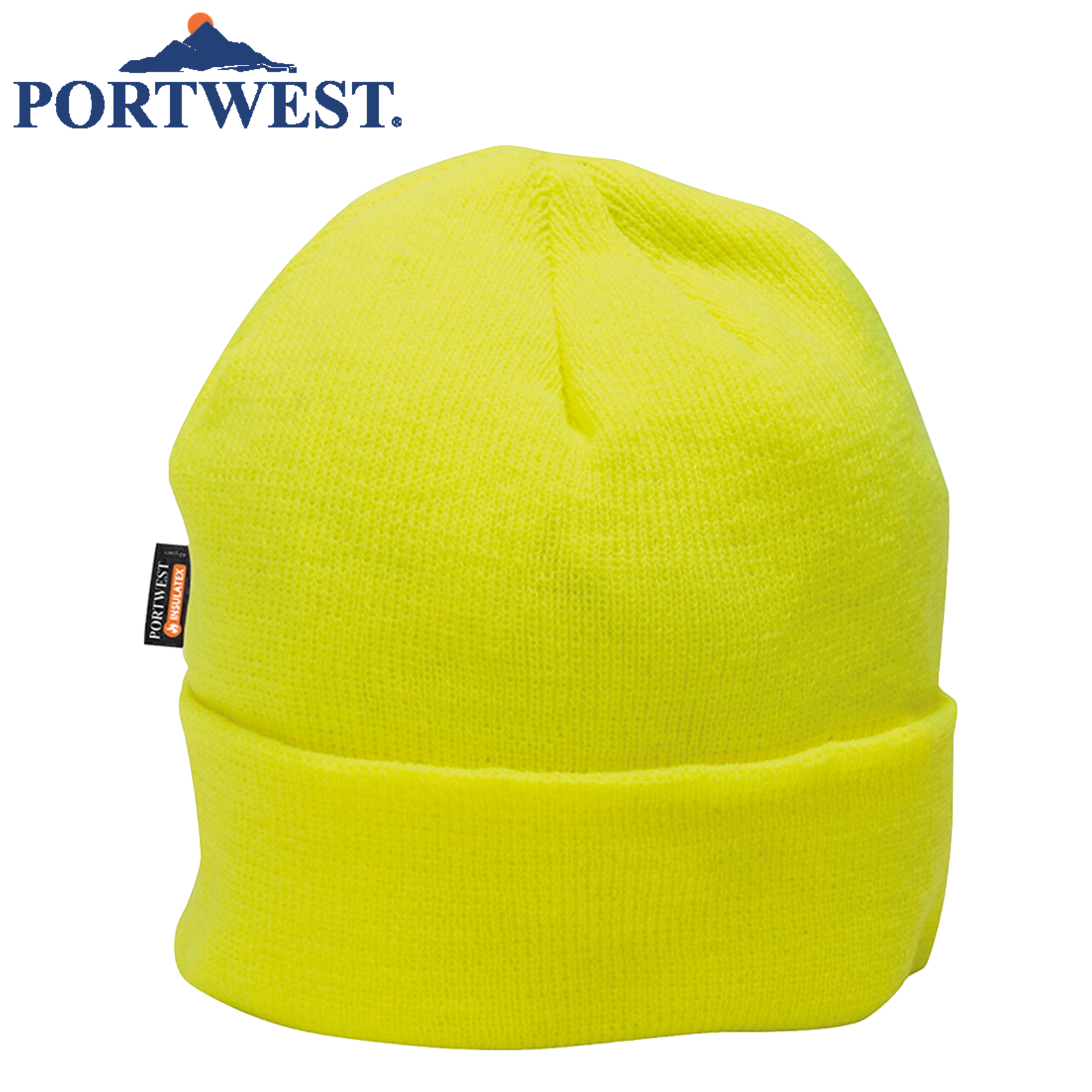 PORTWEST InsulaTex Hi Vis Beanie Fleece Thermal Insulated Workwear Hat - Yellow 3