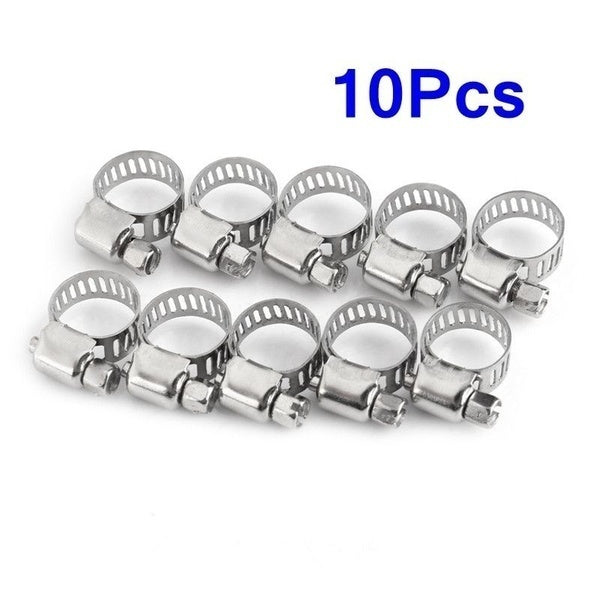 10pcs Hose Clamp Cars Motorcycle Fuel Line Jubilee Petrol Pupe Clips Garden DIY Tools 5