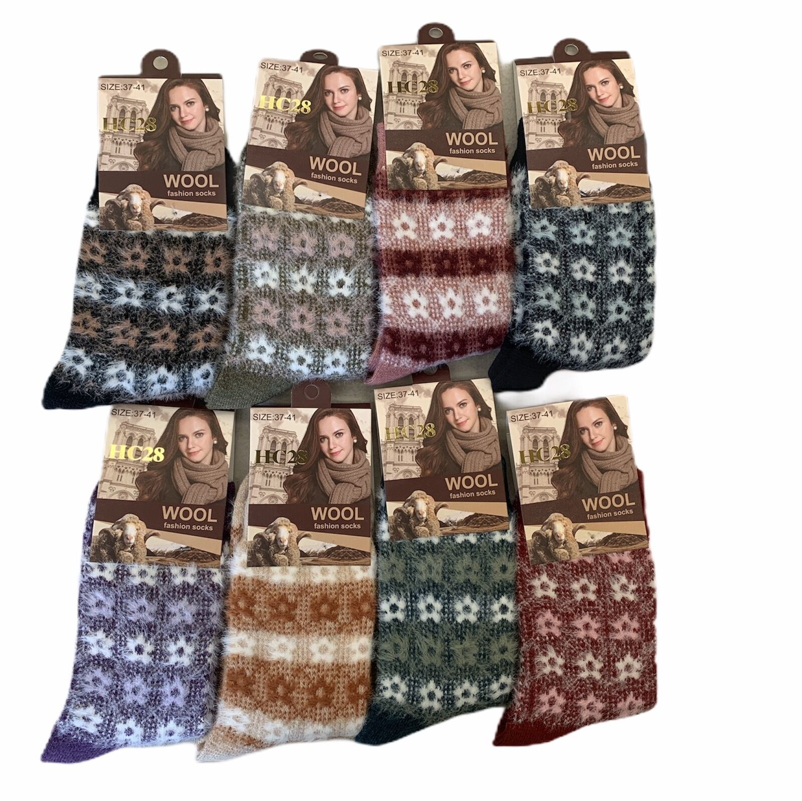12 Pairs Womens Angora Wool Socks Extra Warm Winter Thermal Soft Ski 6