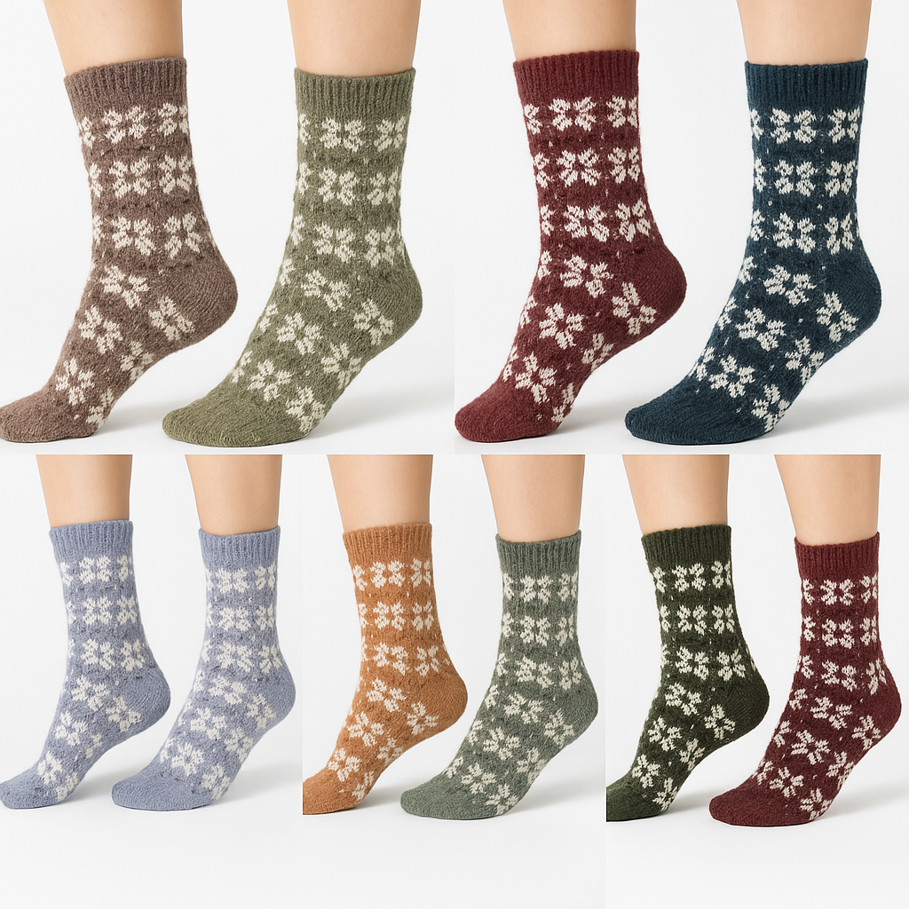 6 Pairs Womens Angora Wool Socks Extra Warm Winter Thermal Soft 4