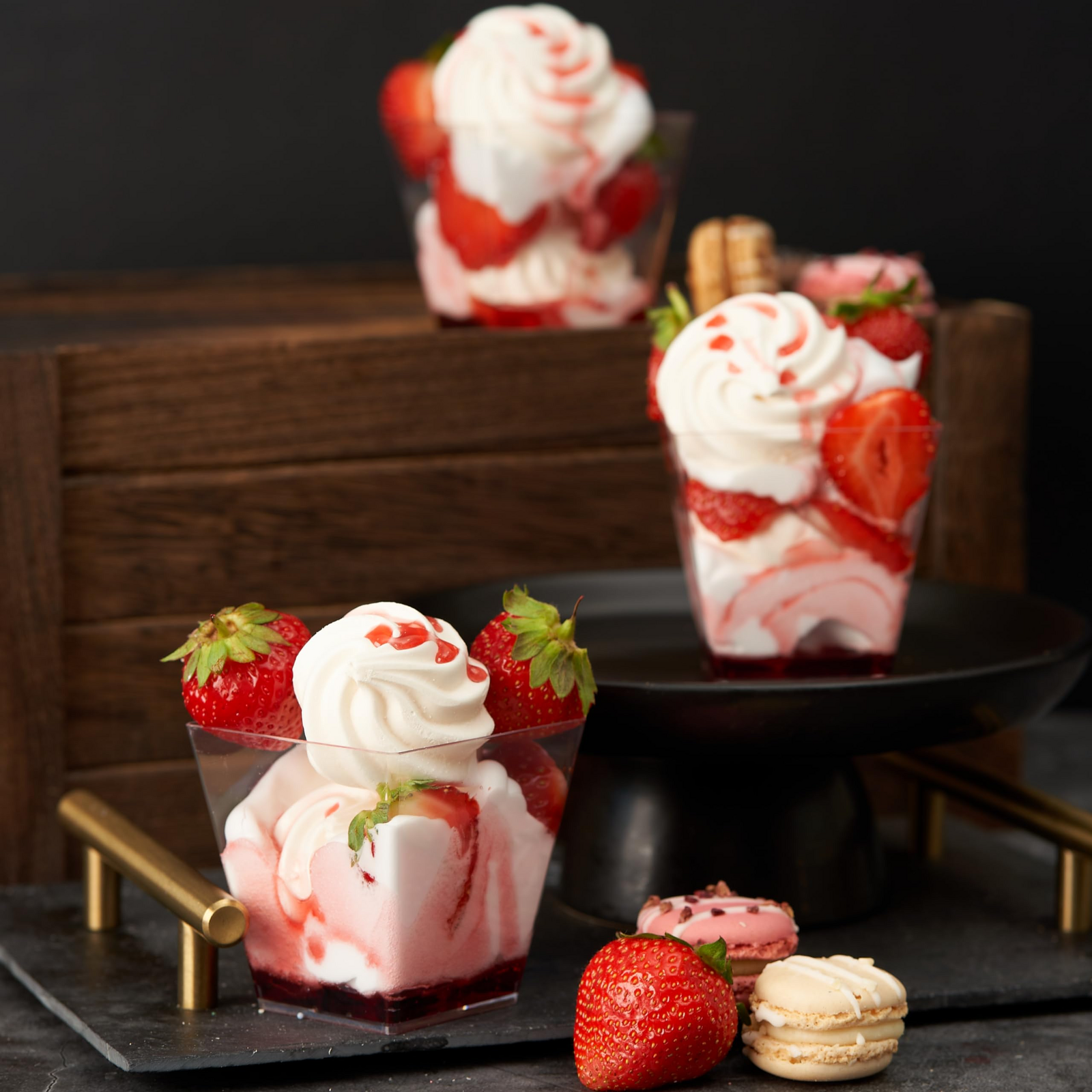 288x Premium Plastic Square Dessert Cups BPA Free Extra Strong Bulk 3