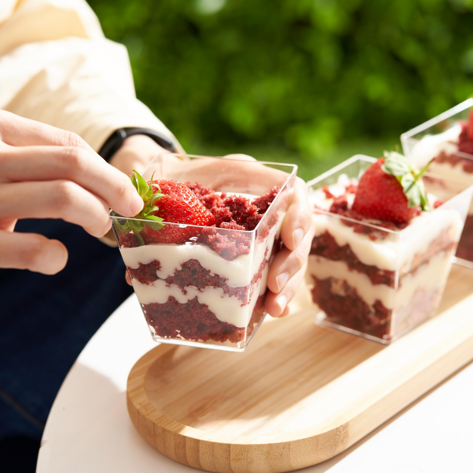 288x Premium Plastic Square Dessert Cups BPA Free Extra Strong Bulk 4