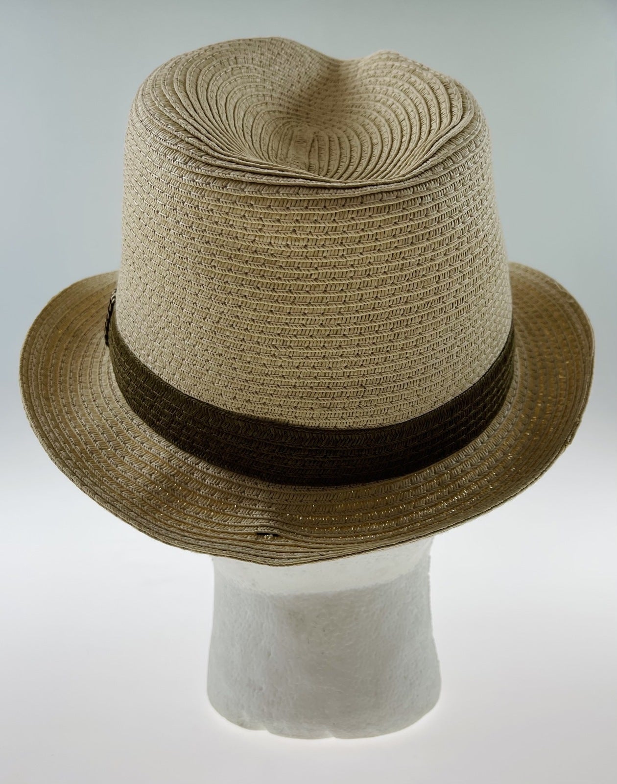 Dents Mens Straw Hat Toyo Trilby Fedora Summer Sun Stingy Brim  - Natural/Brown - S/M 8