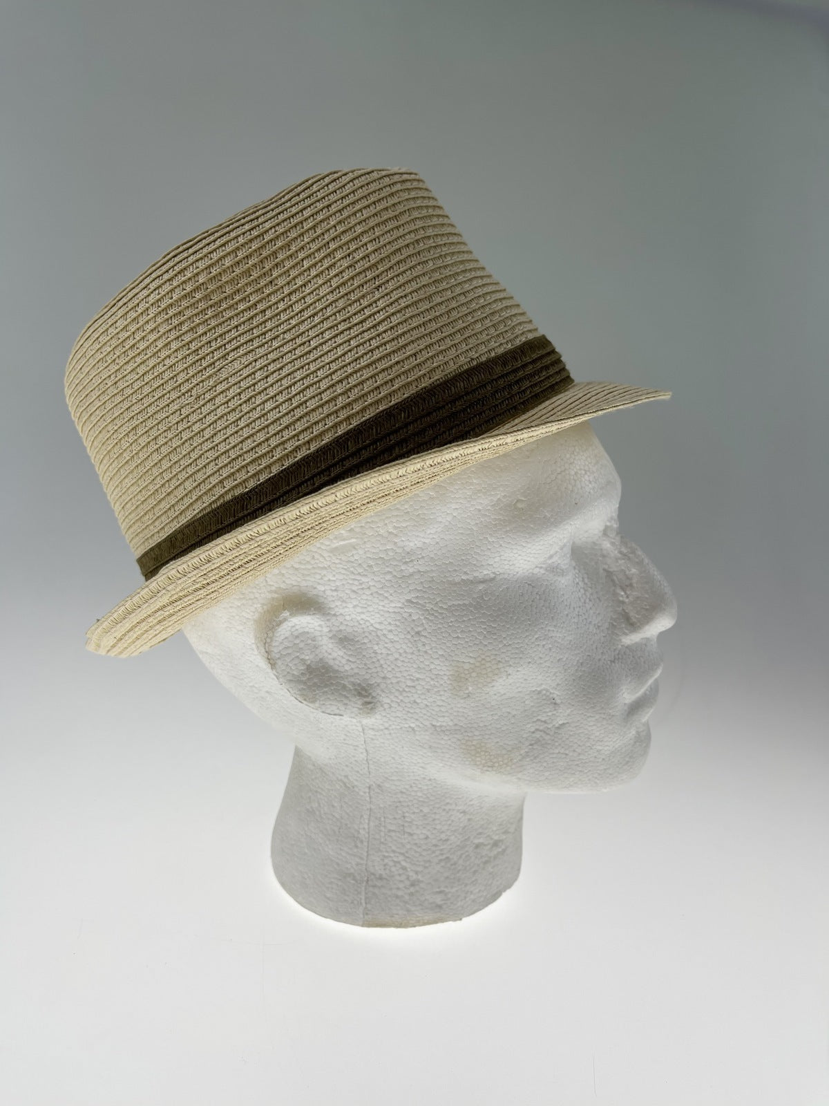 Dents Mens Straw Hat Toyo Trilby Fedora Summer Sun Stingy Brim  - Natural/Brown - S/M 9
