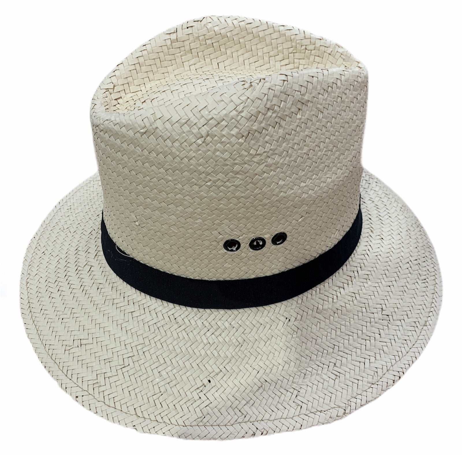 Dents DENTS Woven Paper Straw Panama Hat Trilby Fedora - L/XL (One Size) 3