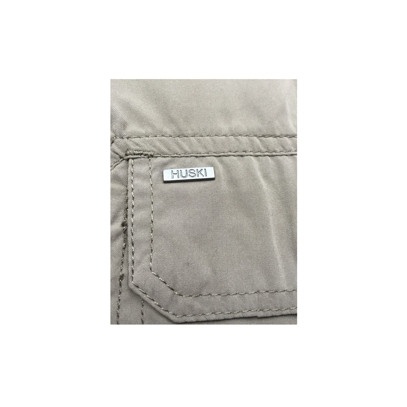 HUSKI Cargo Shorts Mens Cascade Microfibre Flexi Fit Short Army Military 515206 - Bone - 4XL (112cm Waist) 13