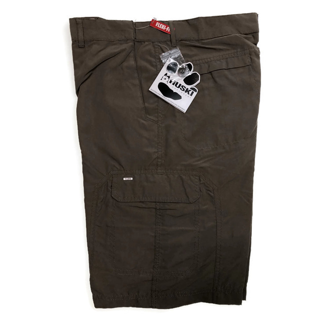 HUSKI Cargo Shorts Mens Cascade Microfibre Flexi Fit Short Army Military 515206 - Clay - 4XL (112cm Waist) 8