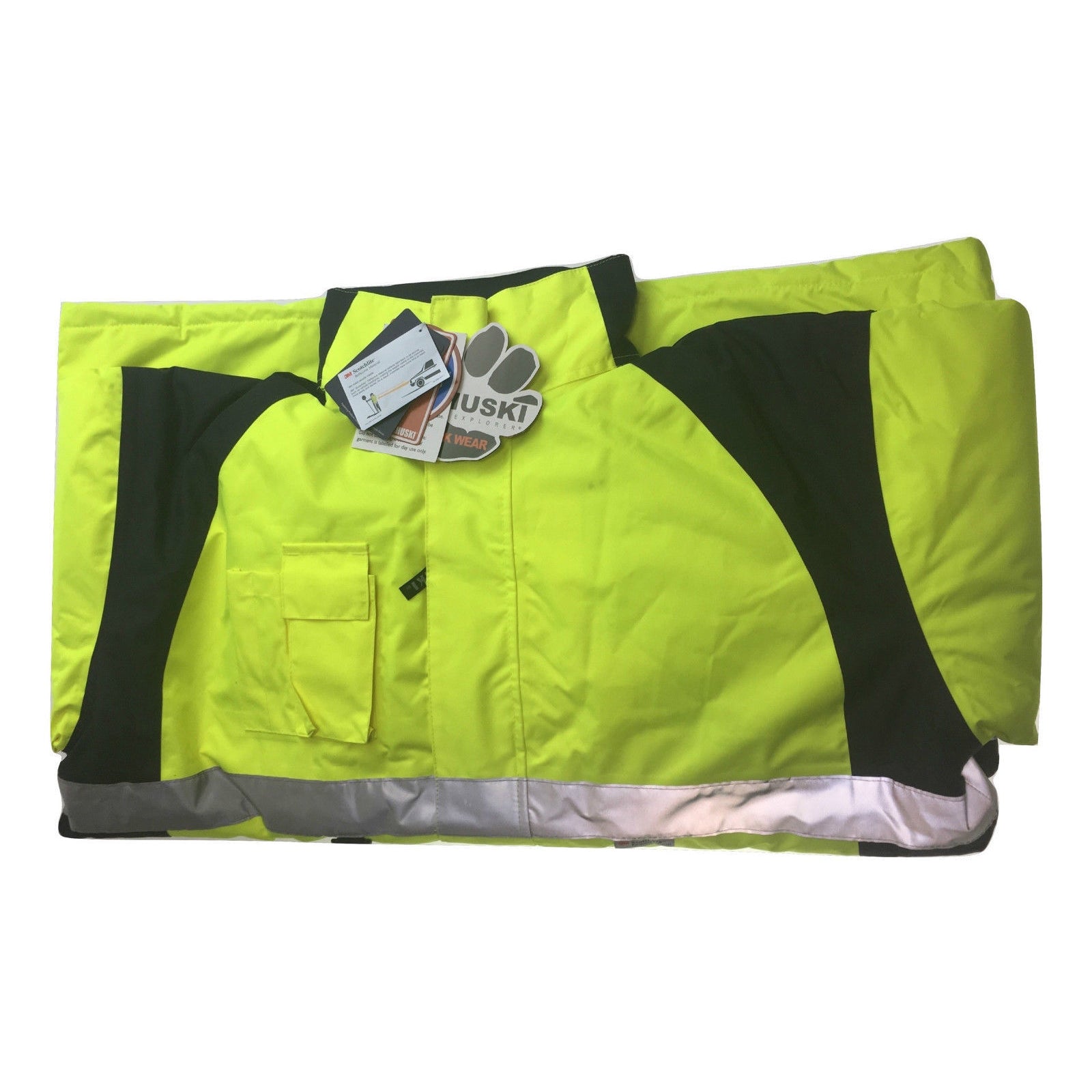 HUSKI Miner Hi Vis Waterproof Jacket Industrial Workwear Reflective 918015 - 3XL (117cm) 8