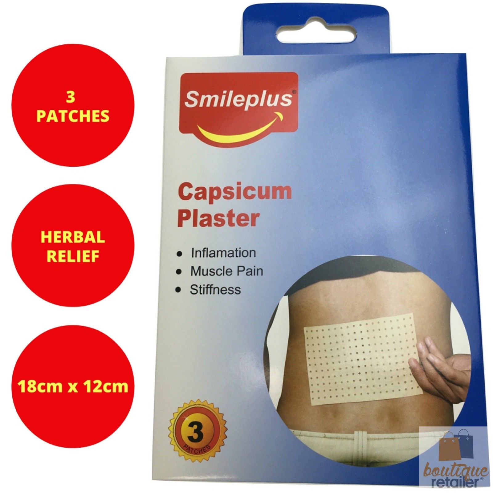 3x CAPSICUM PLASTER PATCHES