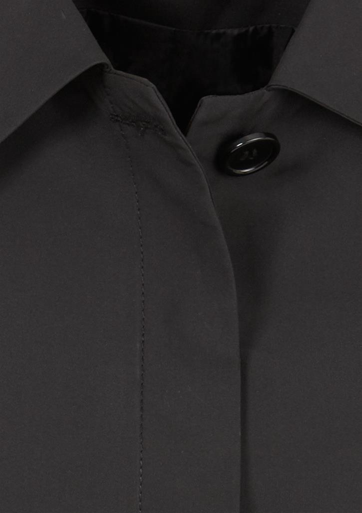 Womens Winter Button Long Trench Coat Jacket Parka Overcoat - Black - XX-Large 5