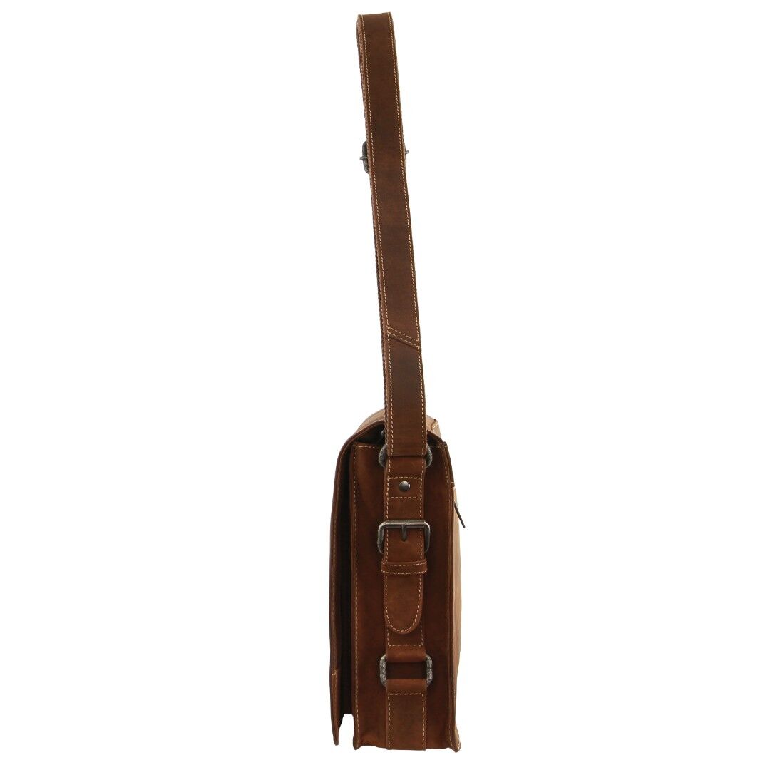 Jack's Inn Lady Killer Brown Crazy Horse Leather Shoulder Bag Western Vintage in Cognac 4