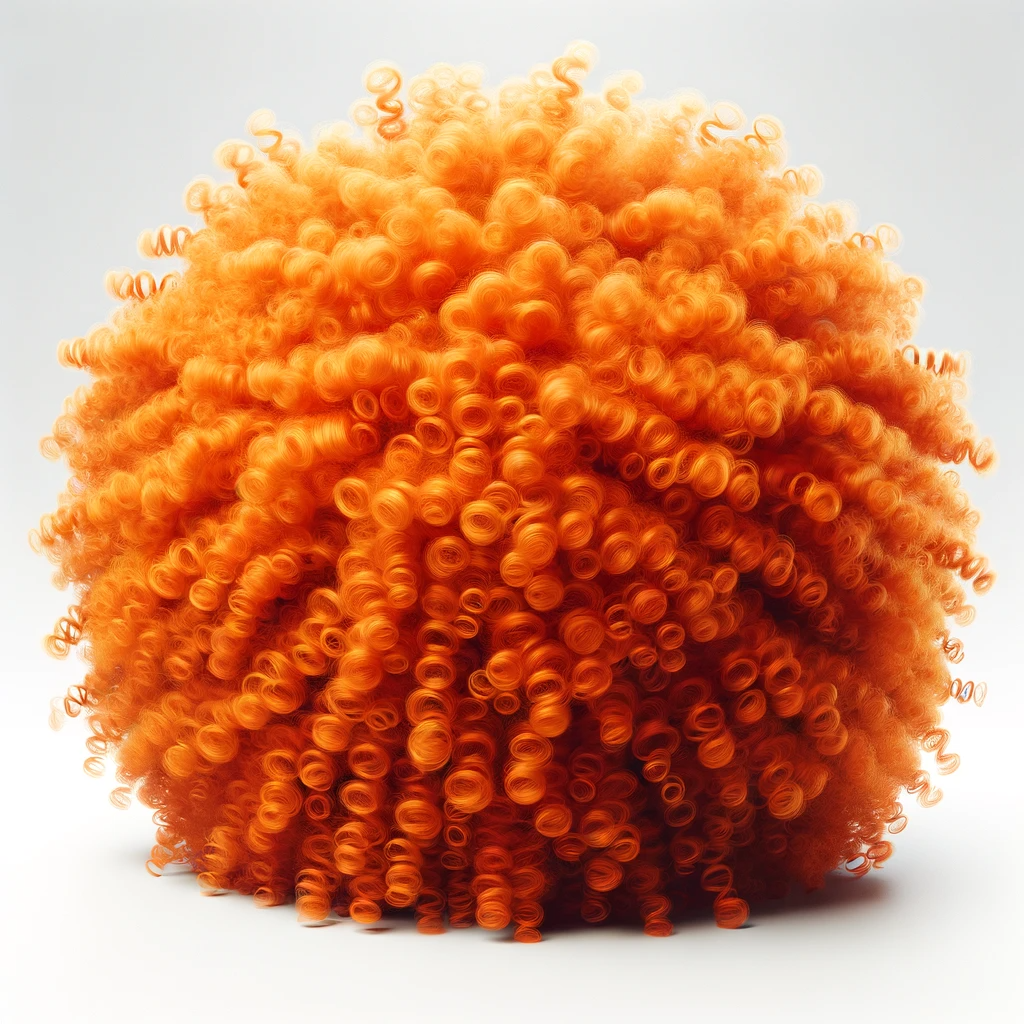 Jannik Sinner Inspired Wig Curly Afro Party Costume Tennis Dress Up - Orange 4