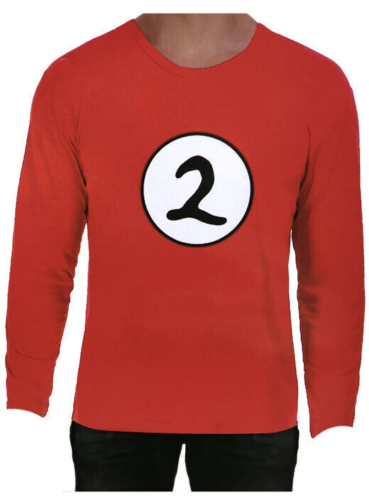 Adult Cat In The Hat Thing 2 Long Sleeve Red Top Costume Book Week - L