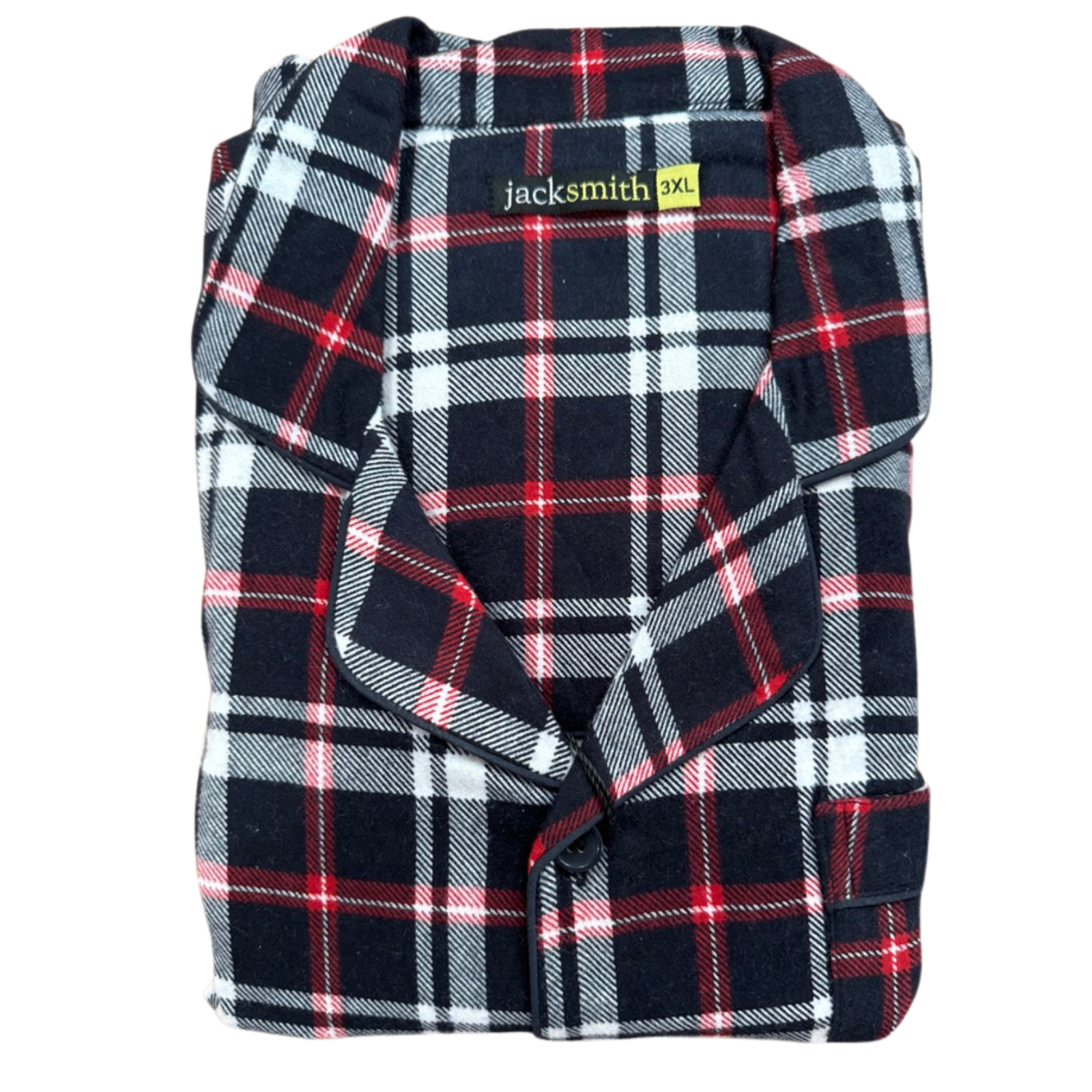 Mens Plus Size Flannelette Pyjamas 100% Cotton PJs Set Top Pants in Red Check - 5XL 4