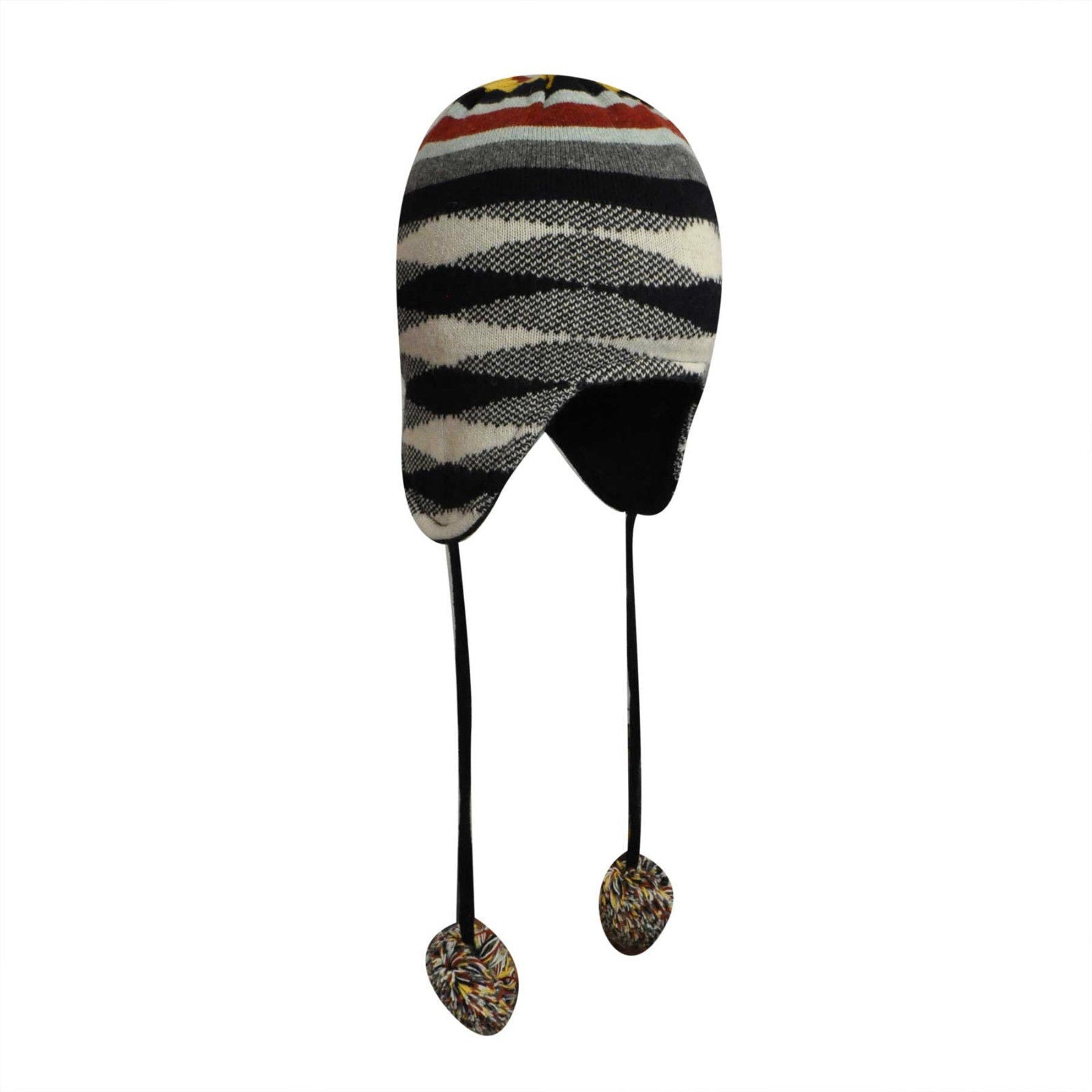 KANGOL Chameleon Earlap Beanie Hat Winter Warm Pom Pom Wool Blend - Dark Blue 3