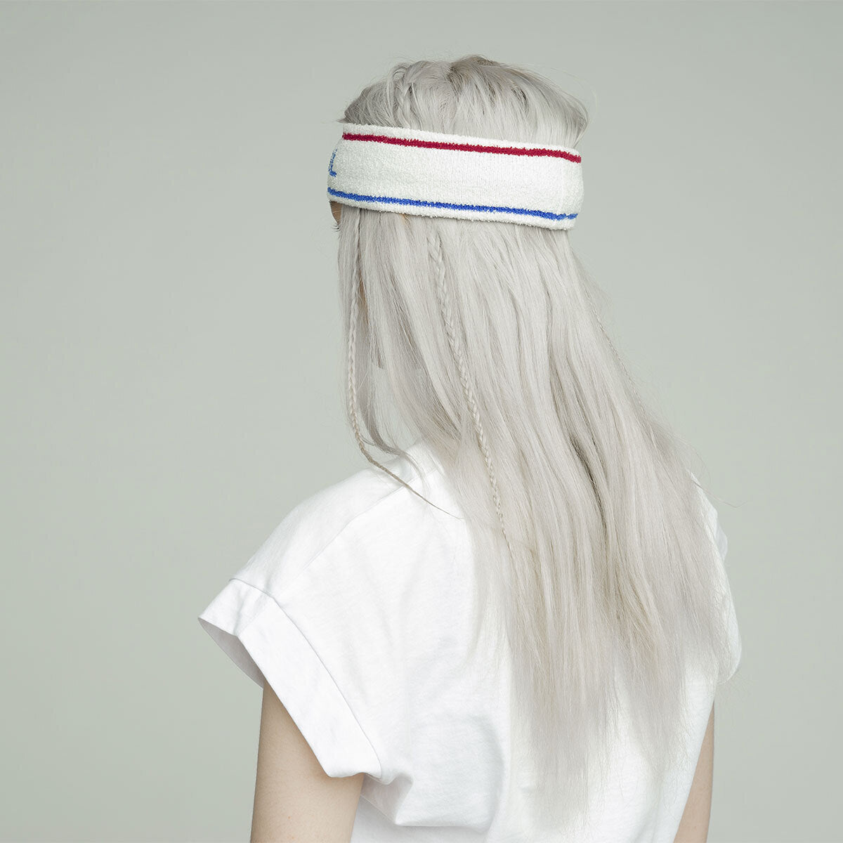 Kangol Bermuda Stripe Headband Stretch Sweatband - White/Ciano - One Size 6