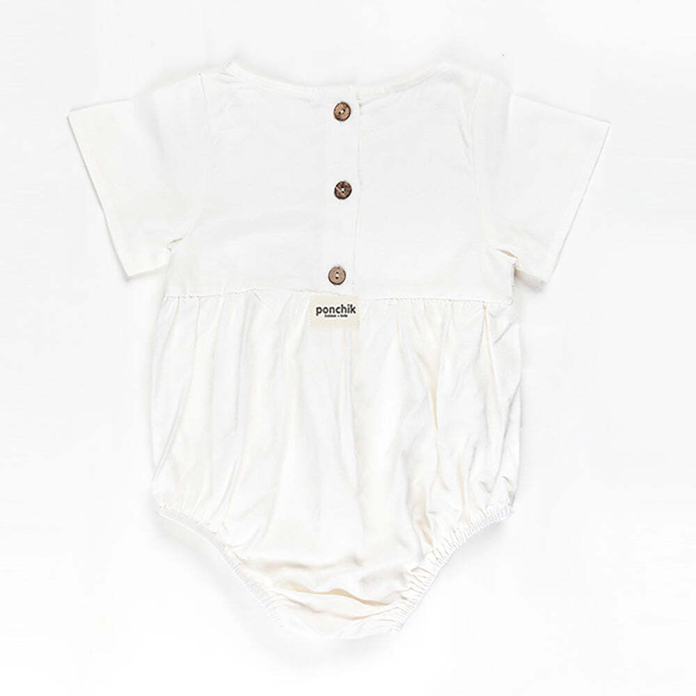 Ponchik Babies + Kids - Linen Romper - Daisy - Size 2 Years Old 3