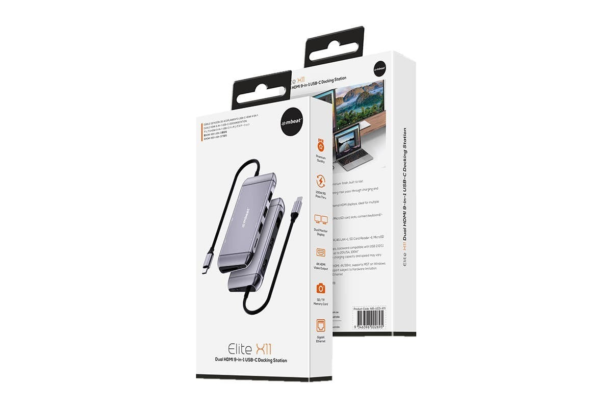 mBeat Elite X11 Dual Hdmi Mst 9-In-1 Usb-C Docking Station 4