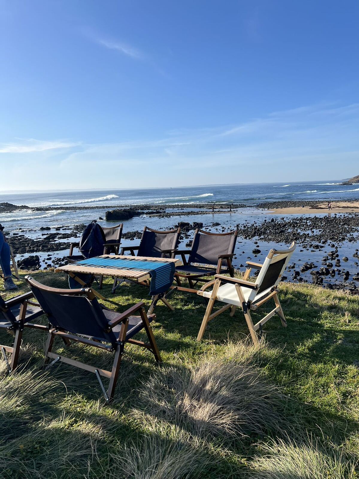 Folding Camping Table Bamboo Roll Up Portable Outdoor Picnic BBQ Desk Beach 6