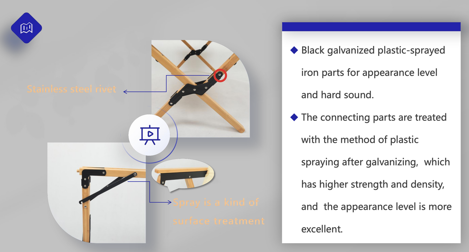 Folding Camping Table Bamboo Roll Up Portable Outdoor Picnic BBQ Desk Beach 9