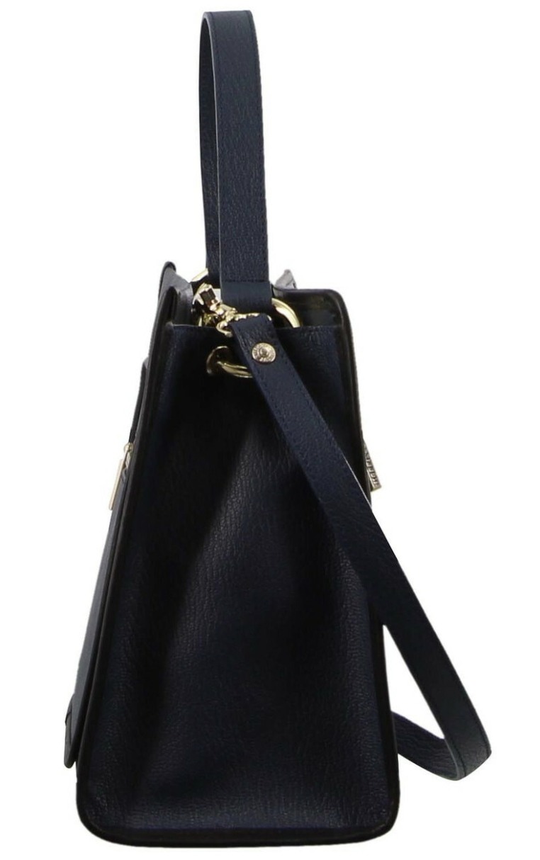 Morrissey Ladies Italian Structured Leather Tote Bag Handbag Womens - Navy 3