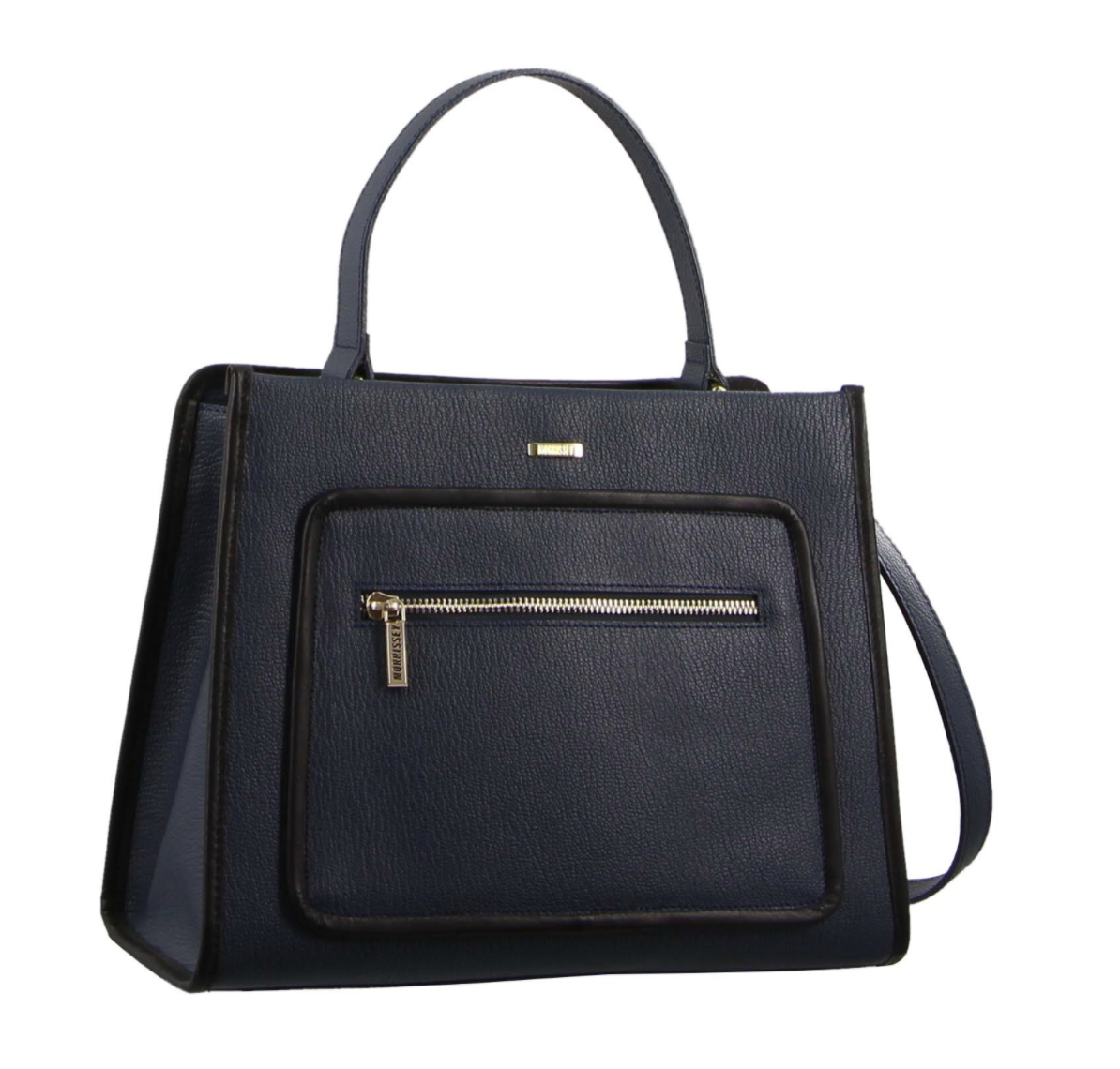 Morrissey Ladies Italian Structured Leather Tote Bag Handbag Womens - Navy 5