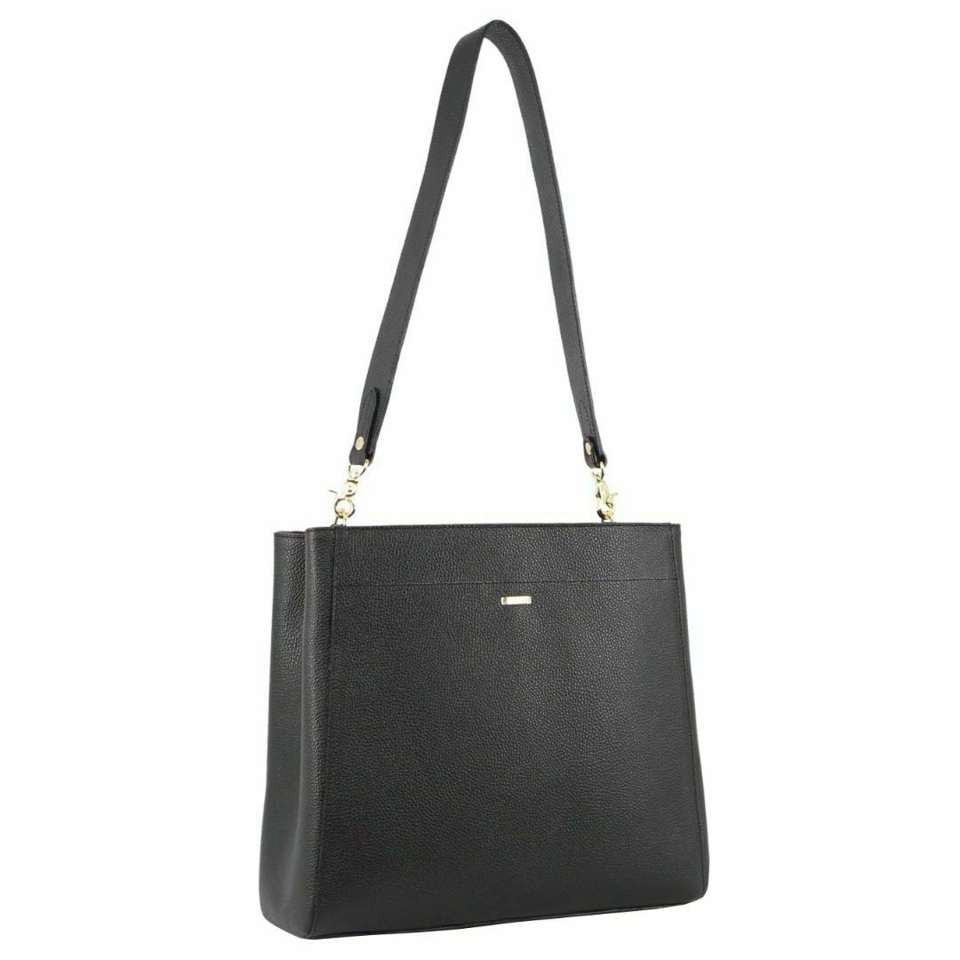 Morrissey Womens Italian Structured Leather Cross Body Bag Handbag Ladies - Black 6