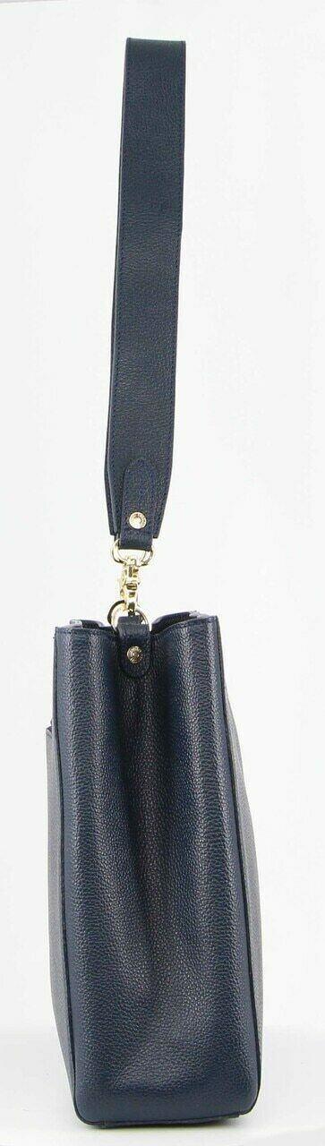 Morrissey Ladies Italian Structured Leather Cross Body Handbag Bag Womens - Navy 4