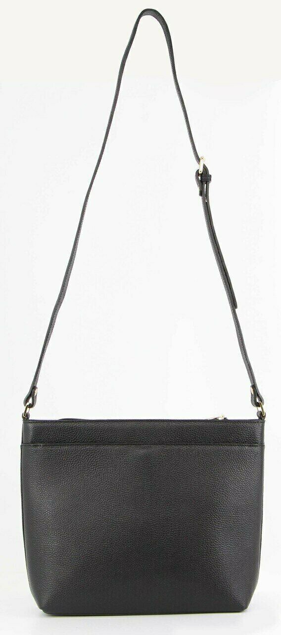 Morrissey Italian Genuine Leather Bag Cross Body Handbag Ladies iPad - Black 5